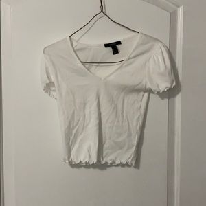 white crop top
